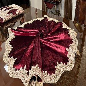 رومیزی مخمل طرحدار